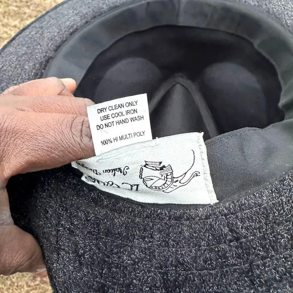 LL Canto Italian Designer Men’s Velvet Fedora Hat Grey - Picture 8 of 9